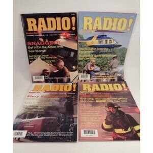 Radio Magazine Lot Of 4 Ham Shortwave Satellite CB Scanners Cellular Broadcast